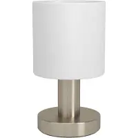 Eglo Lampe de table LED Montetto acier, blanc