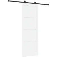 vidaXL Porte coulissante ORKDAL, 83 x 232 cm, en bois massif de pin, blanche