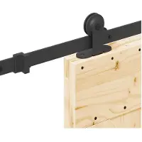 vidaXL Porte coulissante NARVIK, 70 x 210 cm (152,5 cm), couleur naturelle et noire