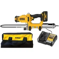 DeWalt Pompe à graisse double vitesse XR 18V 5 Ah Li-Ion renforcée Brushless - - DCGG581P1G-QW