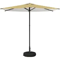 vidaXL Parasol de jardin avec pied, 270 x 270 cm, polyester, à angle droit