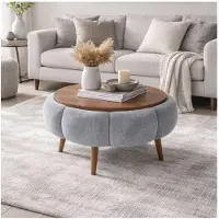 Hannah Home , table gigogne de haute qualité (3 pièces), chêne saphir, 100% mélaminé, 60 cm