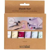 Creativ Company Peinture gouache couleurs pastel - 6x20ml.