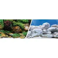 Aqua Marina 3d Aquatic Garden & Stones Aquarium Background Multicolore 30.5 cm x 7.6 m
