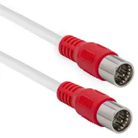 MaxTrack FQMS 3.0 câble coaxial 3 m Type F Rouge et Blanc