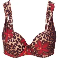 Lingadore Hauts de bikini beige / chocolat / rouge