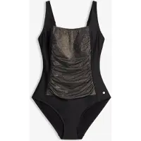 Bonprix Maillot 1 pièce sculptant à empiècement brillant, maintien modéré