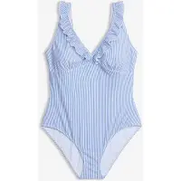 Bonprix Maillot sculptant à volants, maintien léger