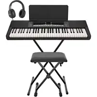 Gear4Music K1 61-Note Keyboard by Stand Pack