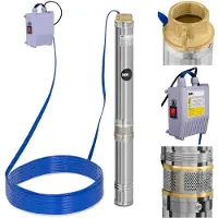 MSW Pompe immergée - 95 mm / 3.75'' - 10 800 l/h - 1100 W - 20 m de câble / 51 m de hauteur d'élévation - Inox -SPP48-110