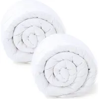 Amazinggirl Couette 140 x 200 couverture de couette couverture de couchage - couette d'été set de couette léger : 2 x couette blanche