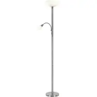 Globo Lighting Globo Design Plafonnier avec lampe de lecture En nickel, chrome & verre, H:180cm