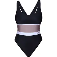JOOP! Maillot de bain 'Eleganz' taupe / noir / blanc