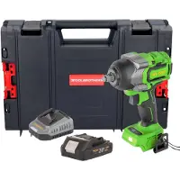 Procraft PWA36bb Clé à choc sans fil 20 V 850 Nm 1/2" Brushless + 1x batterie 2,0 Ah + chargeur + RHINO Toolcase