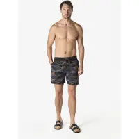 KOROSHI Shorts de bain jaune foncé / noir