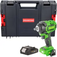 Procraft PWA18bb Clé à choc sans fil 20 V 550 Nm 1/2" Brushless + 1x batterie 2,0 Ah + RHINO Toolcase - sans chargeur
