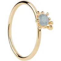 P D PAOLA Bague bleu fumé / or