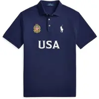 Ralph Lauren pour homme. 710B20858001 Polo US Classic Fit marine (XL), Casuel, Coton, Manche courte