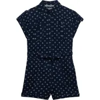 Superdry pour femme. W8012098A Combinaison utilitaire ceinturée marine (S), Casuel, Coton, Manche courte