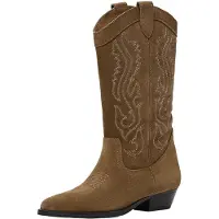 Bershka Bottes de cowboy cognac