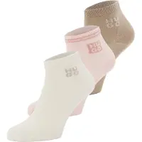 HUGO Lot de trois paires de chaussettes courtes avec logos en fil métallique