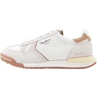 Pepe Jeans Baskets basses 'MARVIN LIGHT' camel / mastic / blanc
