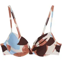 Marc O'Polo Hauts de bikini ' Breezy Leaf ' bleu clair / marron / orange foncé