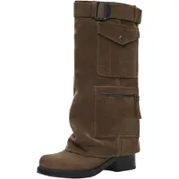 Bershka Bottes de cowboy brun foncé