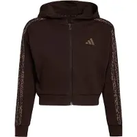 Adidas Veste de survêtement 'SEASONALS ANIMAL FULL ZIP' brocart / brun foncé / noir