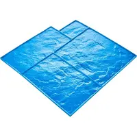 DUOKU Tapis de Tampons en Béton--61 x 61 cm-Empreinte de Carrelage en Pierre sans Couture-Lot de 7