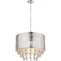 Globo Lampe suspendue argentée Amy I Ø40cm