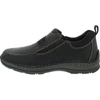 Rieker Chaussons de ville pour hommes, modèle pantoufle, couleur noire, pour un usage décontracté