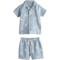 Next Pyjama bleu-gris / bleu pastel