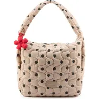 Seidenfelt Manufaktur Sac bandoulière 'Vaala ' beige / rouge sang / noir