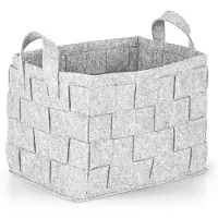 DS Produkte N8WERK Sac de rangement en feutre M - 35 x 25 x 25 cm - Gris clair