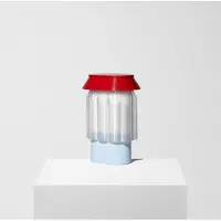 Warren & Laetitia Nour Lampe de Table Light Blue | Red