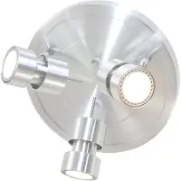 Steinhauer Spot Natasja 7905ST : spot rond en acier à 3 lampes avec ampoules GU10, orientable et à intensité variable avec lumière chaude, , design moderne