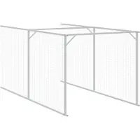 vidaXL Niche pour chiens avec enclos Anthracite 110x1221x110 cm Acier galvanisé