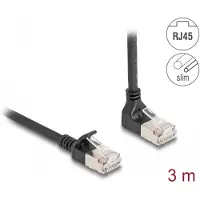 DeLOCK RJ45 Netzwerkkabel Cat.6A S/FTP Slim 90 oben gewinkelt / gerade