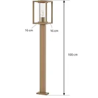 LUCANDE Luminaires d'extérieur , Ferda, dimmable, Brun / rouille, Terrasse, Aluminium, Moderne