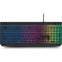Urban Factory Clavier de jeu USB-A filaire avec 5 touches Macro et 19 touches Anti-Gh (FR, Filaire), Clavier, Noir
