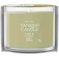 Yankee candle CANDELA VOTIVE IN VETRO SINGOLA SAGE & CITRUS