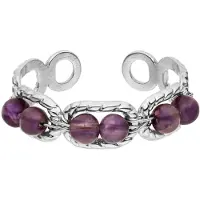 Purelei Bague 'Purple Dusk' rouge rubis / argent
