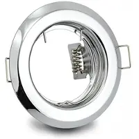 RADAM Spot à encastrer Cadre d'encastrement GU10 pour lampes LED max 50W Spot de plafond Argent RIK.15