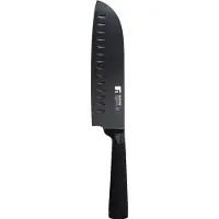 Bergner Couteau De Cuisine Black Blade 17.5 Cm Santoku