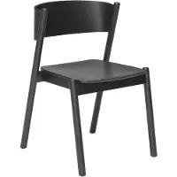 Hubsch Chaise Oblique noir - 331604