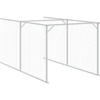 vidaXL Niche pour chiens avec enclos Anthracite 110x813x110cm Acier galvanisé