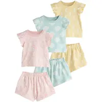 Next Pyjama bleu clair / jaune clair / rose ancienne
