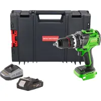 Procraft PA18ProBL-BB Perceuse-visseuse à percussion sans fil 20 V 180 Nm Brushless + 1x batterie 2,0 Ah + chargeur + boîte à outils RHINO