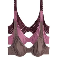 The Set Hauts de bikini chocolat / rose ancienne / lie de vin / blanc